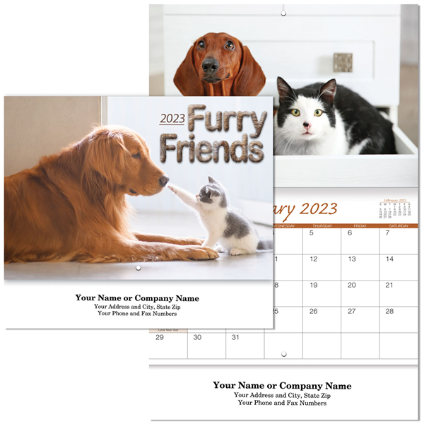 DrawingBoard - FURRY FRIENDS WALL CALENDAR STAPLED