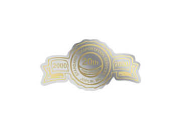 1 3/8" x 2 5/8" Anniversary Foil & Embossed Combination Label