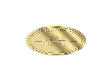 1" x 2" Oval Blind Embossed Label
