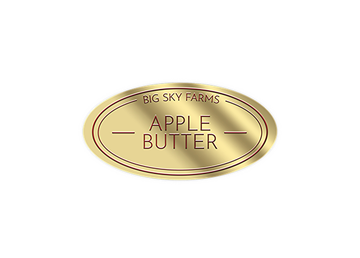1" x 2" Oval Foil & Embossed Combination Label