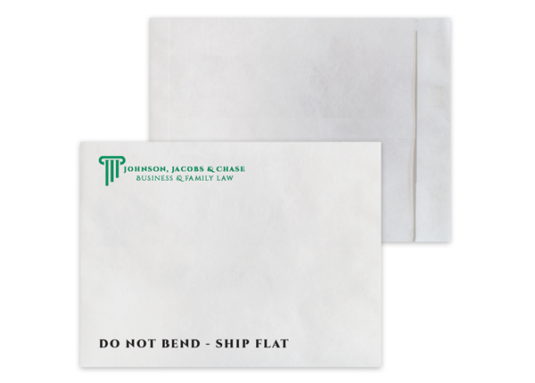 Tyvek® Envelope 10" x 13" Catalog || Custom Envelopes || Zip Stick®, Black + 1 Standard Color