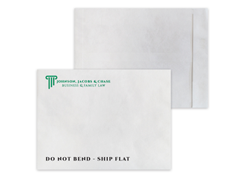 Tyvek® Envelope 9" x 12" Catalog || Custom Envelopes || Zip Stick®, Black + 1 Standard Color Imprint