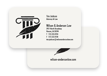 1 Color Premium Business Cards || Business Cards || Raised Print, Round Corners, 2 Sided