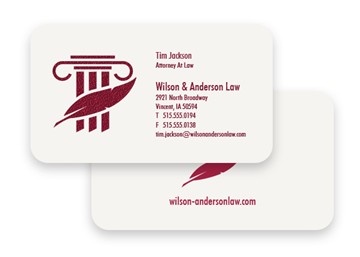 1 Color Standard Business Cards || Business Cards || Raised Print, 2 Sided, Round Corners