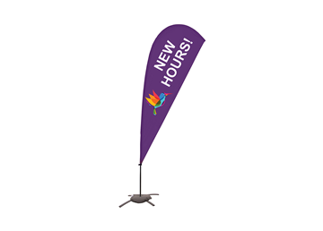 10' Teardrop Feather Flags || Tradeshow Signage || 1 Sided, Cross Base