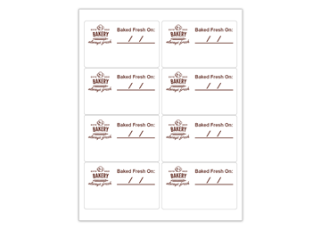 2 1/2" x 4" Rectangle 1 Color - 8/sheet Label