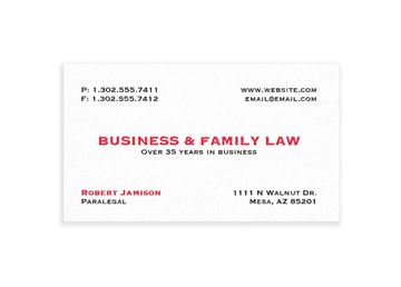 2 Color Standard Business Cards || Business Cards || Raised Print, 1 Sided