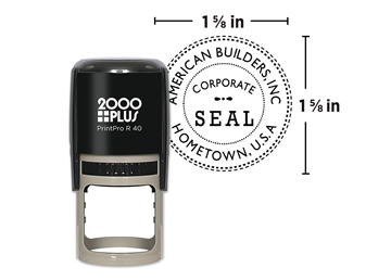 2000 Plus® PrintPro™ R40 Round Stamp || Custom Self-Inking Stamps || 1 9/16" Impression