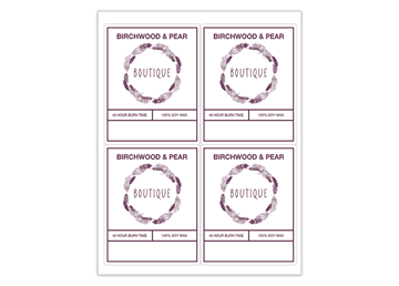 4" x 5" Rectangle 1 Color - 4/sheet Label