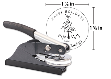 Custom Holiday Pocket Embosser || Custom Holiday Embossers || 1 5/8" Impression