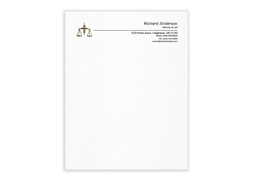 Foil Embossed Letterhead || Letterhead || 1 Standard Ink, Flat Print