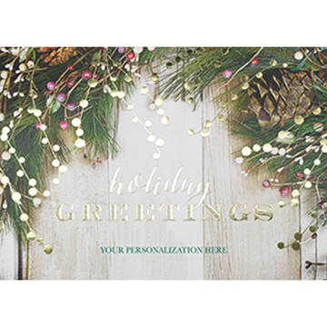 Rustic Holiday Greetings Front Imprint - Printed Envelope