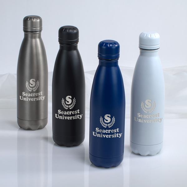 Voyager Stainless Steel Bottle || Custom Drinkware || 17 oz, Laser Engraved