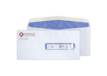 4 1/2" x 9 1/2" HCFA, Window Security Envelope || Custom Envelopes || 2 Standard Spot Color