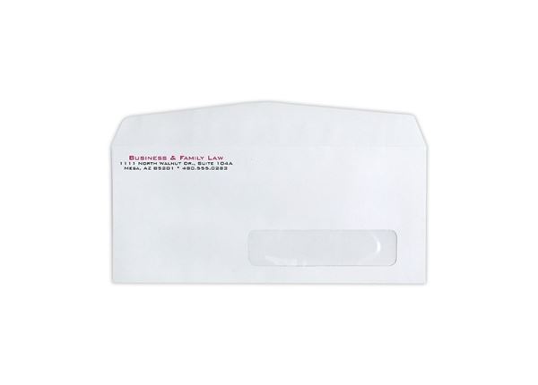 #10 Envelope, Right Side Poly Window || Custom Envelopes || 2 Standard Spot Color