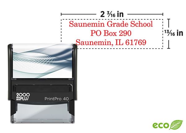 2000 Plus® PrintPro™ 40 Stamp || Custom Self-Inking Stamps || 13/16" x 2 3/16" Impression