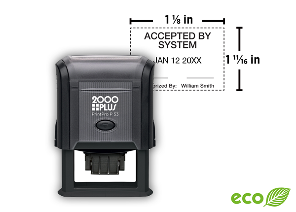 2000 Plus® PrintPro™ 53D Economy Dater || Custom Self-Inking Date Stamps || 1 1/8" x 1 11/16" Impression