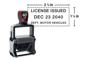 2000 Plus® Pro 2460D Heavy Duty Metal Dater || Custom Self-Inking Date Stamps || 1 1/4" x 2 1/4" Impression