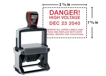 2000 Plus® Pro 2860D Heavy Duty Metal Dater || Custom Self-Inking Date Stamps || 1 13/16" x 2 11/16" Impression