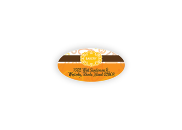 3/4" x  1 1/2" Oval 4 Color Process Label