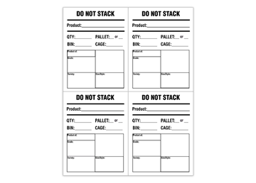 4 1/4" x 5 1/2" Rectangle 1 Color - 4/sheet Label