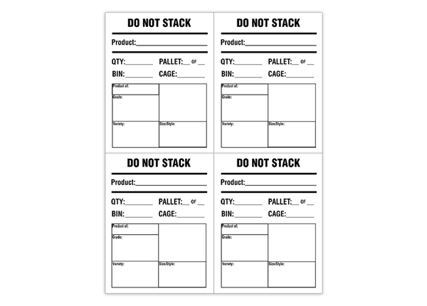 4 1/4" x 5 1/2" Rectangle 1 Color - 4/sheet Label