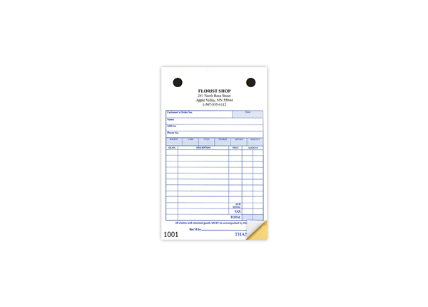 4" X 6-1/2" Carbonless Continuous Register Form, 2 Part