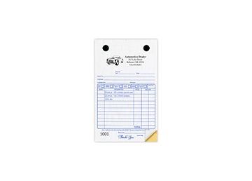 4" X 6-1/2" Carbonless Continuous Register Form, 2 Part