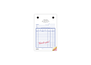 4" X 6-1/2" Carbonless Continuous Register Form, 3 Part