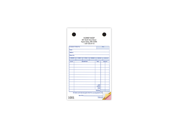 4" X 6-1/2" Carbonless Continuous Register Form, 3 Part