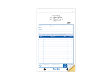 5-1/2" X 8-1/2" Carbonless Sales Book, 2 Part