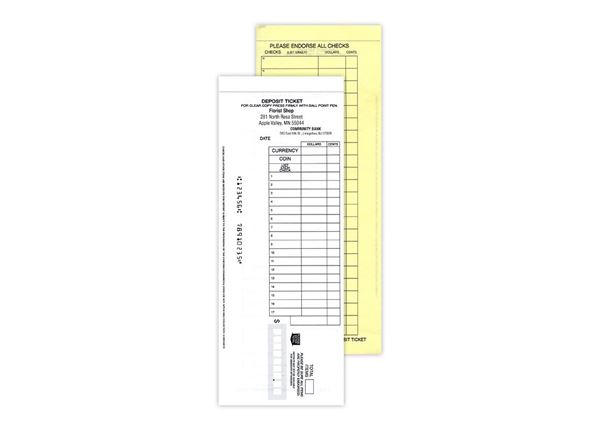 Carbonless, 2-Part, Deposit Ticket Books, Classic, Lined