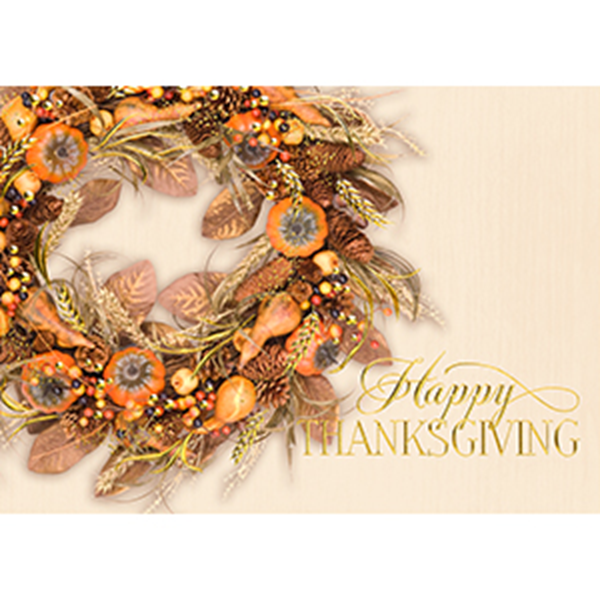 Colors of Autumn Wreath - Printed Envelope