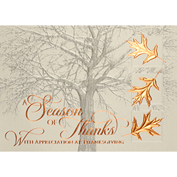 Copper Leaves of Thanks - Printed Envelope