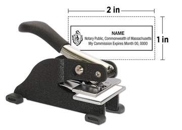 Custom Notary Desk Embosser || Custom Notary Embossers || 1" x 2" Impression