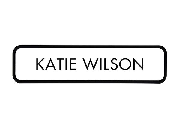 Designer Wall Sign with Holder || Custom Indoor Signs || 2" x 8"