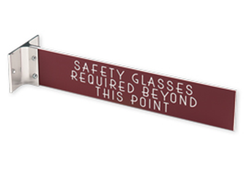 Engraved Sign with Extended Wall Sign Holder || Custom Indoor Signs || Horizontal, 10" x 2"