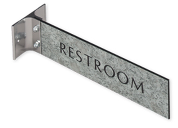 Engraved Sign with Extended Wall Sign Holder || Custom Indoor Signs || Horizontal, 8" x 2"