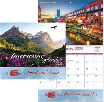 American Splendor Wall Calendar || Custom Calendars and Planners || Stapled, Metallic Foil