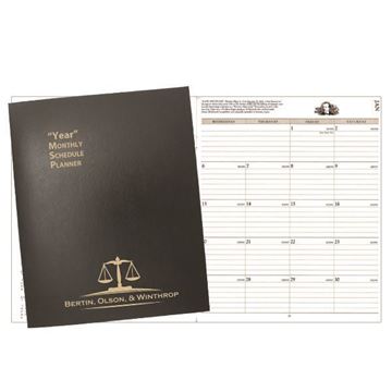 Docket Schedule Monthly || Custom Calendars and Planners || Hot Stamped