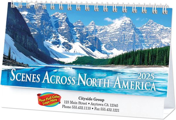 Scenes Across America Desk Calendar || Custom Calendars and Planners || Spiral, Full Color