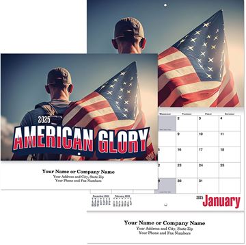 American Glory Wall Calendar || Custom Calendars and Planners || Stapled, Screen Printed