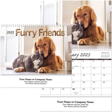 Furry Friends Wall Calendar || Custom Calendars and Planners || Spiral, Screen Printed