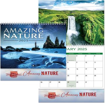Amazing Nature Wall Calendar || Custom Calendars and Planners || Spiral, Metallic Foil